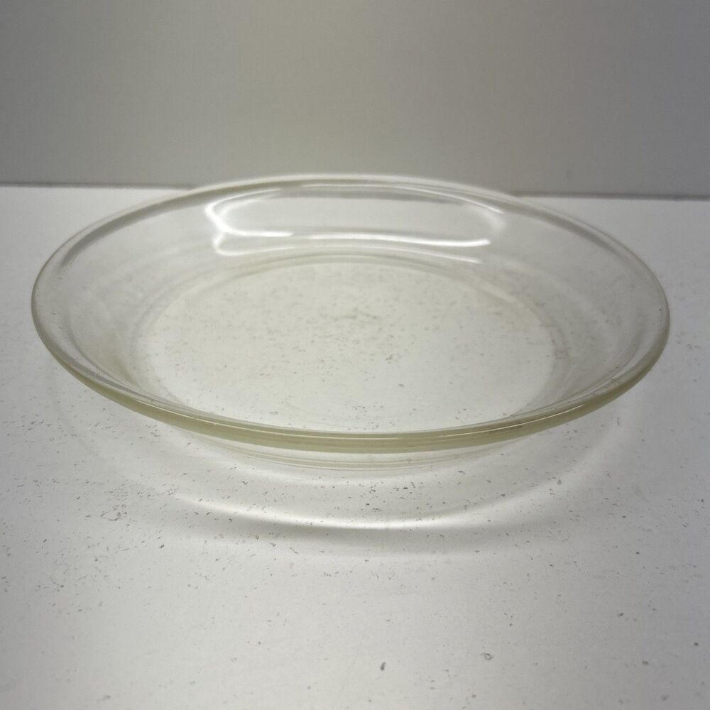 Vintage 9" Round Fire King Clear Glass Pie Plate #460‎